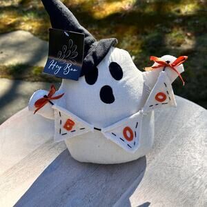 Halloween Ghost Witch Hat Boo Banner Weighted Bottom Decoration Doorstop New